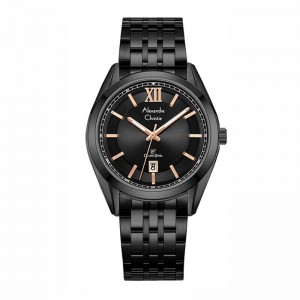 Alexandre Christie AC 8690 Black Rosegold Man MDBIPBARG
